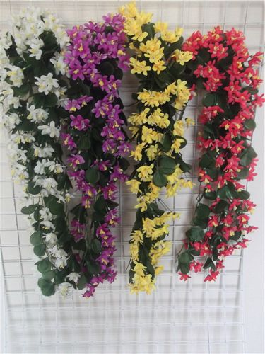 仿真藤條壁掛系列 小百合花壁掛 壁掛迎春花藤條 gd仿真花 園林裝飾植物藤蔓