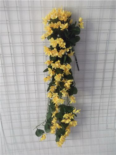 仿真藤條壁掛系列 小百合花壁掛 壁掛迎春花藤條 gd仿真花 園林裝飾植物藤蔓