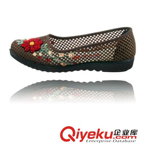 夏季鞋子 老北京女款 中老年夏季網(wǎng)涼鞋 低幫平跟輕便透氣雙網(wǎng)休閑鞋 女鞋原始圖片2