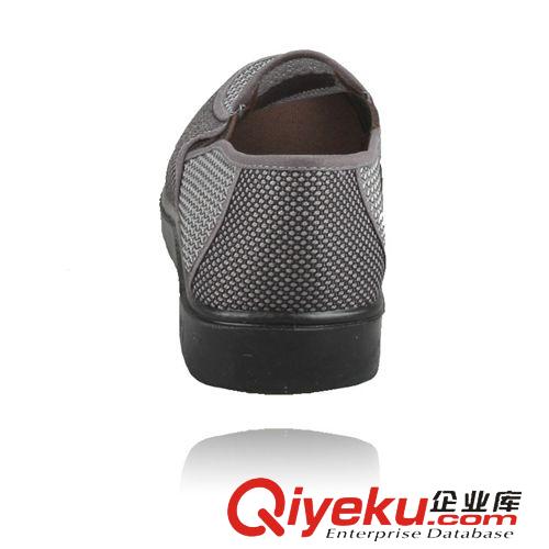 夏季鞋子 老北京網(wǎng)鞋 雙網(wǎng)男款夏季透氣布鞋低幫平底男鞋新款灰色套腳輕便原始圖片3