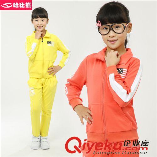 新品上新區(qū) 哈比熊童裝2015年春季新款女童套裝兒童休閑運(yùn)動(dòng)裝純棉兩件套T901原始圖片3