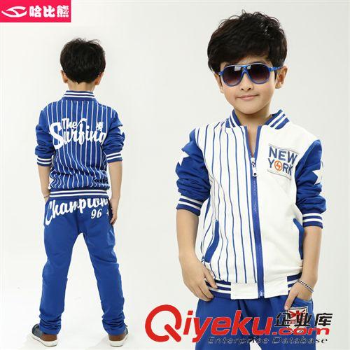 服裝尺碼推薦 哈比熊童裝男童秋裝套裝新款中大童男裝青少年運動休閑童裝兩件套原始圖片3