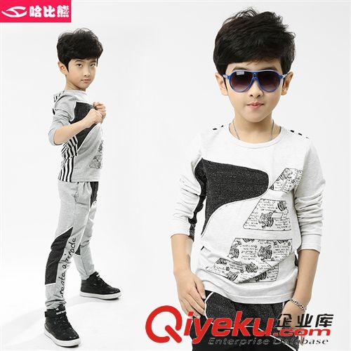 服裝尺碼推薦 哈比熊童裝2015新款春裝男童春秋裝套裝秋季中大童兒童套裝韓版潮
