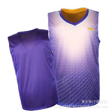 籃球服 誠招代理雙面穿詹姆斯籃球服套裝 男 網眼透氣吸汗比賽服隊服球衣原始圖片3