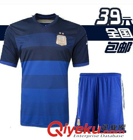 足球服 【可靠品質】2014世界杯球衣 阿根廷國家隊主場隊服 短袖球衣套裝