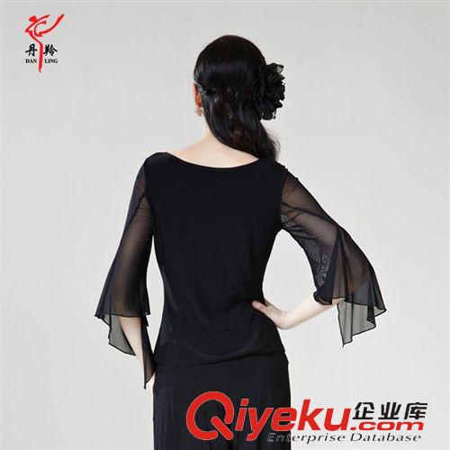 2014秋冬上新專區(qū) 丹羚gd成人時尚拉丁摩登舞蹈服上衣 鑲鉆女士百搭生活舞蹈服裝原始圖片3