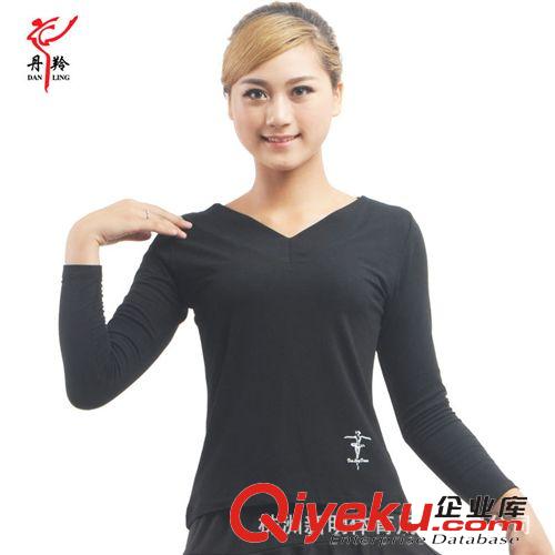 2014秋冬上新專區(qū) 丹羚熱賣(mài)廣場(chǎng)舞服裝新款上衣長(zhǎng)袖 雙V領(lǐng)舞蹈跳舞衣服拉丁舞練功服原始圖片3