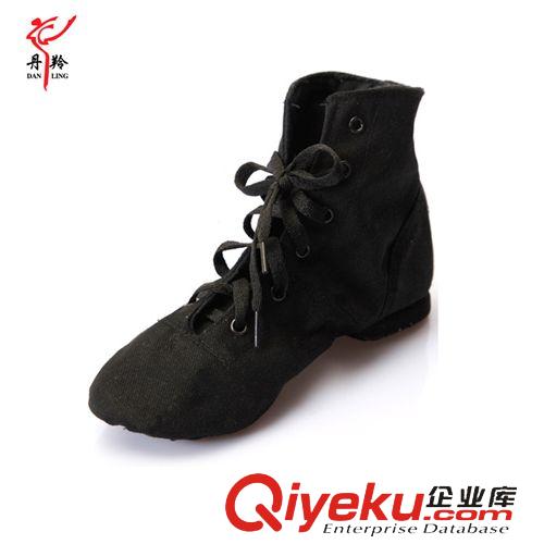 成人拉丁舞系列 批發(fā)丹羚成人男女同款帆布爵士舞蹈鞋 高幫軟底系帶練功舞鞋原始圖片2