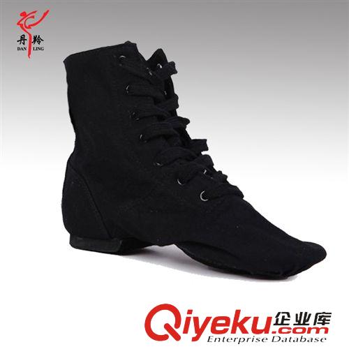 成人拉丁舞系列 批發(fā)丹羚成人男女同款帆布爵士舞蹈鞋 高幫軟底系帶練功舞鞋原始圖片3