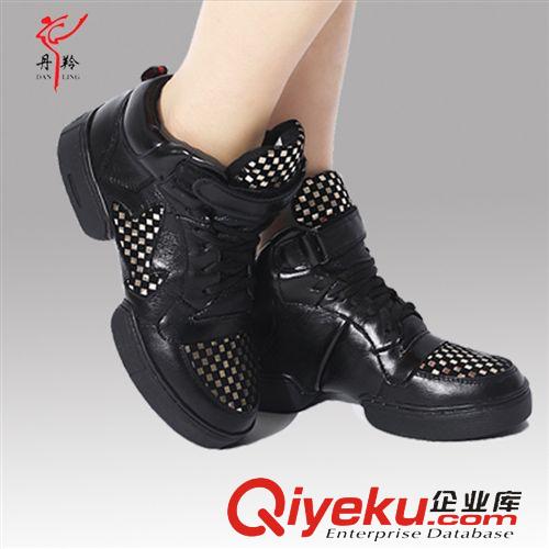 現代舞鞋 丹羚新款牛皮現代舞蹈鞋 新款廣場舞蹈鞋女 軟底增高跳舞鞋 批發