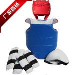跆拳道五件套護具 zp通用加厚跆拳道護具 一次成型頭盔送護具包耐用跆拳道五件套原始圖片3