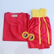 太極服 散打服  緞面散打服套裝 拳擊服短褲服裝衣服 泰拳武術表演男女原始圖片3