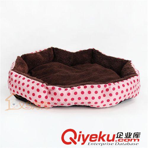 狗窩狗籠-皮皮淘 淘淘廠家批發(fā)圓點(diǎn)八角形狗窩 庫存寵物用品寵物窩 大號 熱銷款原始圖片2