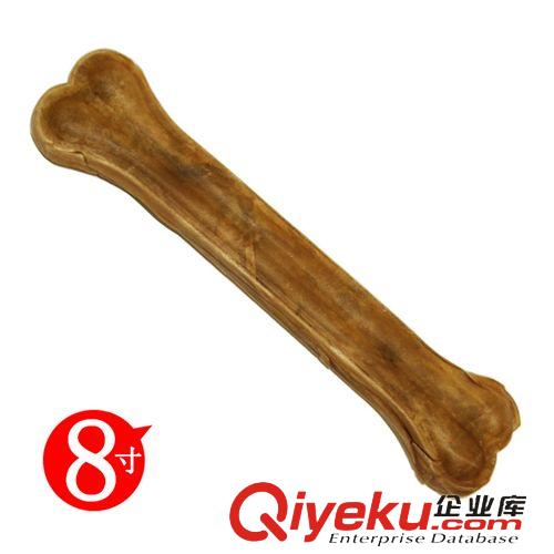 寵物食品 現(xiàn)貨批發(fā)8寸本色皮壓骨骨頭咬膠 狗咬膠  8英寸單支裝皮壓骨