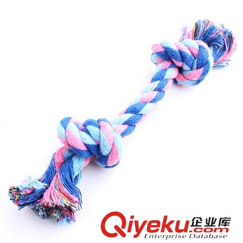 寵物玩具-皮皮淘 批發(fā)熱銷寵物用品棉繩玩具 雙結(jié)棉繩小號 16cm 可小額混批25g