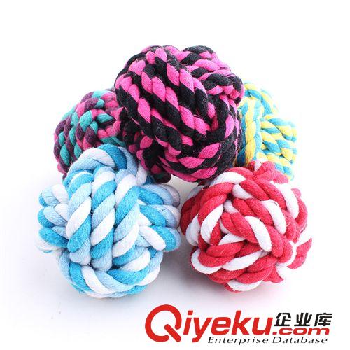寵物玩具-皮皮淘 廠家直銷寵物棉繩玩具 棉繩編織球 寵物狗玩具 7.5cm 中號