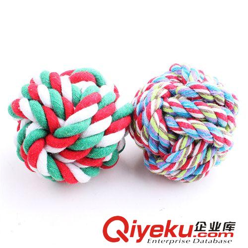 寵物玩具-皮皮淘 廠家直銷寵物棉繩玩具 棉繩編織球 寵物狗玩具 7.5cm 中號