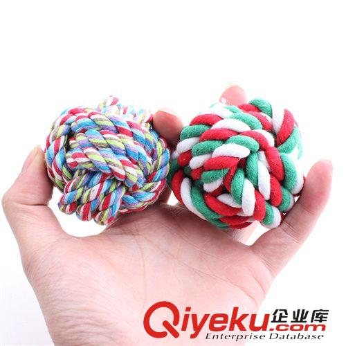 寵物玩具-皮皮淘 淘淘廠家直銷寵物棉繩編織球 6cm 小號 寵物現貨小額混批{sx}原始圖片2