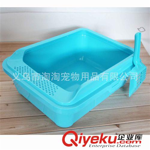 貓用品 義烏淘淘寵物現(xiàn)貨批發(fā)經(jīng)濟(jì)型貓砂盆  送鏟子 50*40CM 大號(hào)原始圖片2