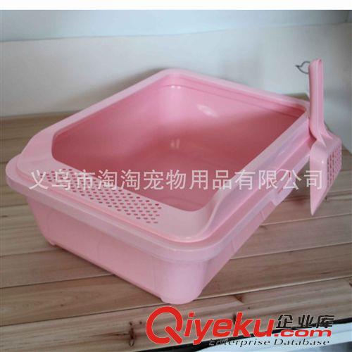 貓用品 義烏淘淘寵物現(xiàn)貨批發(fā)經(jīng)濟(jì)型貓砂盆  送鏟子 50*40CM 大號(hào)原始圖片3