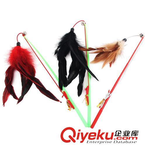 貓用品 現(xiàn)貨批發(fā)貓玩具 釣魚竿式鈴鐺逗貓棒69逗貓玩具 30.5cm