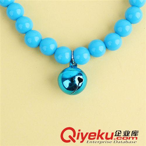 皮皮淘品牌專區(可天貓授權) 批發皮皮淘藍色帶鈴鐺寵物項鏈 蝴蝶結亞克力狗狗項鏈 可定做原始圖片2