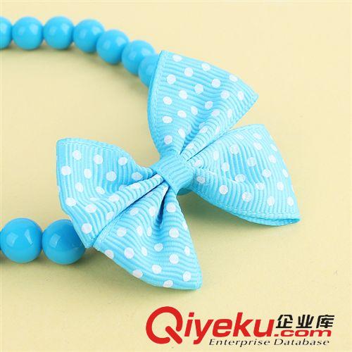 皮皮淘品牌專區(可天貓授權) 批發皮皮淘藍色帶鈴鐺寵物項鏈 蝴蝶結亞克力狗狗項鏈 可定做原始圖片3