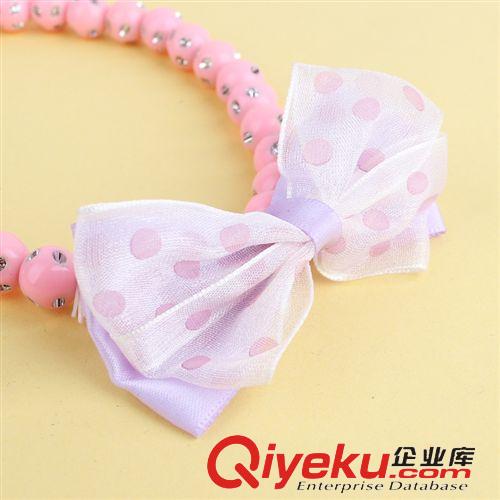 皮皮淘品牌專區(可天貓授權) 批發粉色帶鉆珠子小狗項鏈 皮皮淘寵物夢幻項鏈 日系可愛風潮原始圖片3