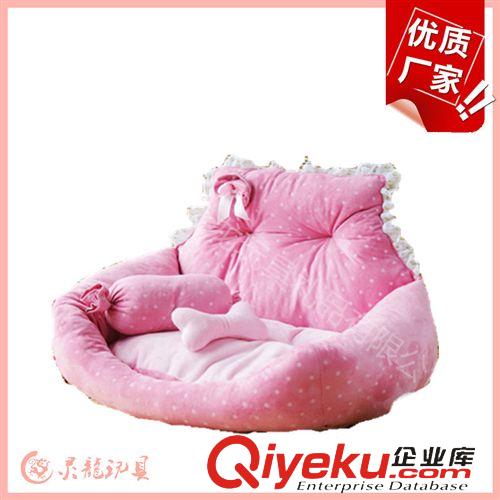 寵物系列 卡通毛絨粉紅貓狗毛絨寵物動物窩 可拆洗保暖動物寵物貓狗公仔窩原始圖片2