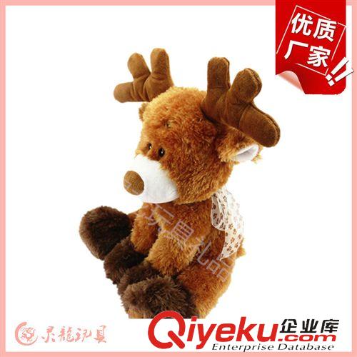 圣誕節系列 卡通小鹿毛絨玩具 圣誕節麋鹿毛絨玩偶 趴趴圣誕馴鹿毛絨公仔定制原始圖片3