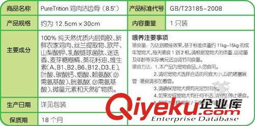 柏可心零食系列 柏可心PureTrition 雞肉潔齒骨8.5寸 狗狗零食 1支裝 大狗咬膠原始圖片3
