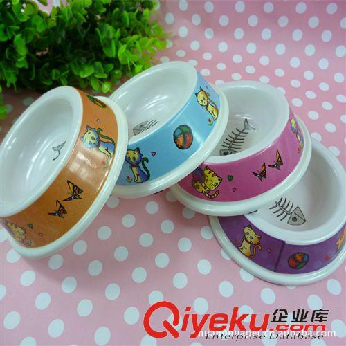 日用品 仿瓷小號(hào)魚骨頭花紋密胺狗碗狗盆/狗碗/貓盆/貓碗狗食具狗水盆/原始圖片2