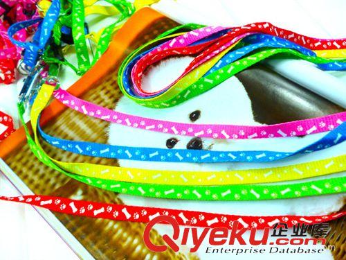 寵物牽引繩項圈 狗繩子印花胸背帶+牽引繩小型犬適用(長120cm寬1cm) 寵物狗繩原始圖片2