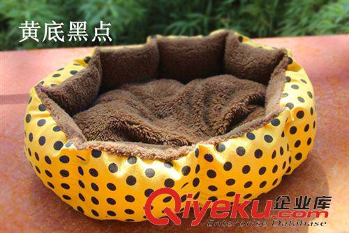 寵物睡覺用品 廠家火拼大促銷 大號圓點八角狗窩 波點可拆式墊子羊羔絨寵物狗窩原始圖片2