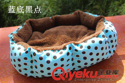 寵物睡覺用品 廠家火拼大促銷 大號圓點八角狗窩 波點可拆式墊子羊羔絨寵物狗窩原始圖片3