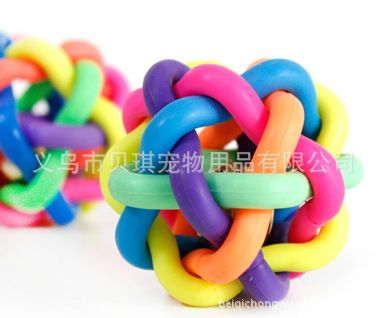 寵物玩具 廠家批發棉繩球 棉繩編制球啃咬磨牙骨頭耐咬球 7CM中號