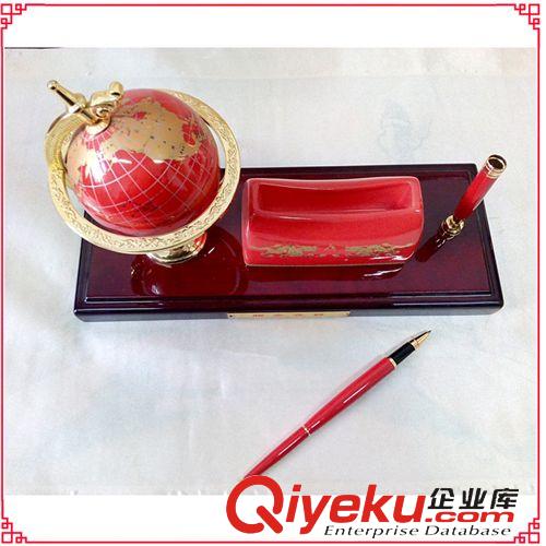 gd禮品 勝券在握金瓷辦公擺件地球儀名片座寶珠筆大氣開業(yè)喬遷禮品原始圖片2