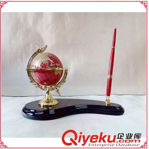 gd禮品 供應(yīng)金瓷 指點江山 gd辦公桌案桌實用擺件 地球儀 簽字筆 筆插原始圖片3
