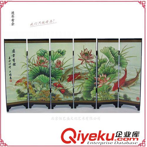 【外事禮品】 精美小屏風(fēng) 連年有余 精美藝術(shù)家居擺件 適用于會議接待出訪留學(xué)原始圖片2