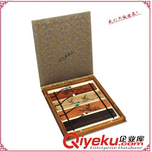 【北京特色禮品】 把玩紅木書簽梅蘭竹菊四件套文雅401文化禮品 酸枝木尼泊爾紫檀