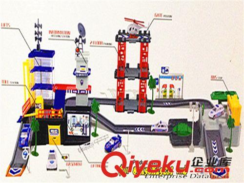 合金類玩具 兒童軌道車玩具 合金車模jc系列停車場組合 車模型 地攤熱賣