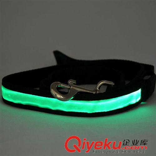 LED發(fā)光寵物用品 寵物LED2.5黑邊無圖牽引繩狗狗拖繩閃光發(fā)光拉帶 廠家直銷牽引帶原始圖片3