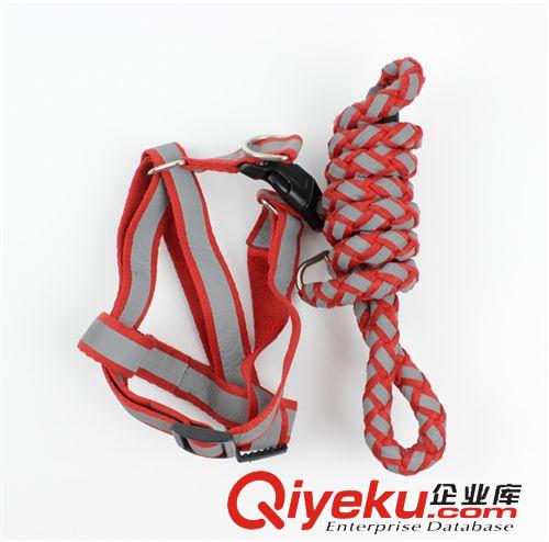 寵物外出牽引套裝 寵物用品批發 寵物反光牽引套裝 中小型犬狗繩 狗狗發光牽引套裝原始圖片3