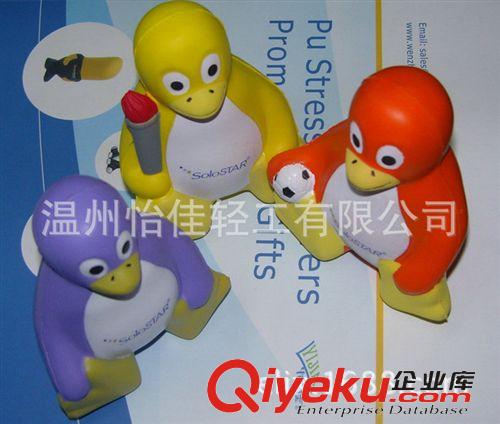 PU動物 廠家生產PU企鵝 可貼印LOGO促銷禮品 PU發泡工藝品