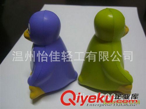 PU動物 廠家生產PU企鵝 可貼印LOGO促銷禮品 PU發泡工藝品