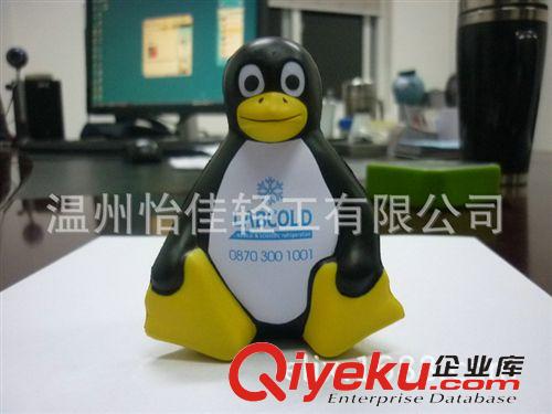 PU動物 廠家生產PU企鵝 可貼印LOGO促銷禮品 PU發泡工藝品
