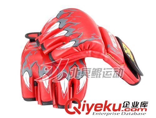 拳擊 跆拳道 武術(shù) 加厚拳擊手套 半指MMA拳套UFC散打手套打沙袋專業(yè)搏擊格斗拳套原始圖片3