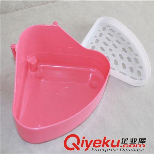 貓用品 批發(fā)寵物清潔用品 雙層三角貓砂盆  貓廁所  兔子廁所原始圖片3