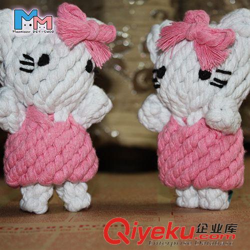 2015推薦 2015{dj2}新款 手工編織玩具 泰迪貴賓犬寵物玩具 Hellokitty原始圖片2