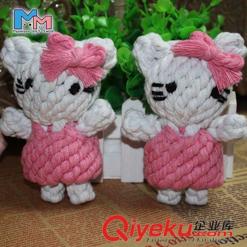 2015推薦 2015{dj2}新款 手工編織玩具 泰迪貴賓犬寵物玩具 Hellokitty原始圖片3